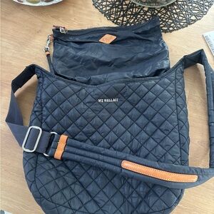 MZ Wallace Quilted Navy Crossbody Bag